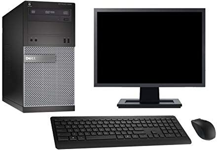 Dell PC Tower 3020 Schermo 27" Intel i7-4790 RAM 4GB disco 2TB Windows 10 WiFi (rigenerato)