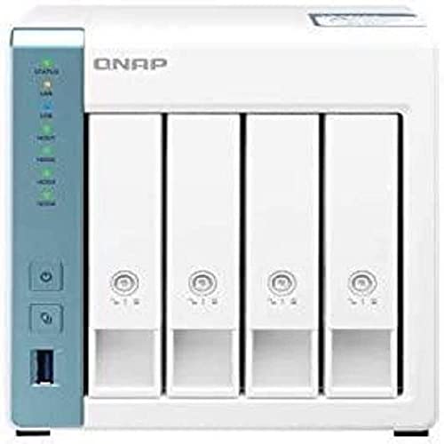 QNAP 4 bay Desktop Enclosure 2GB di RAM, Processore quad-core 1,7 GHz con 2.5GbE e applicazioni ricche di funzioni per casa e ufficio