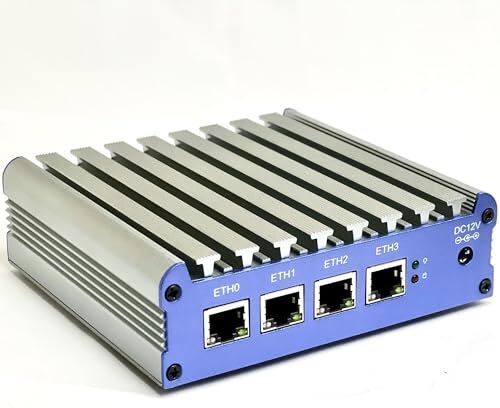 HSIPC New J4125 Quad Core Firewall Micro Appliance, Mini PC, Nano PC, Router PC with 4G RAM 64G SSD, 4 RJ45 2.5GBE Port AES-NI Compatible with Pfsense OPNsense