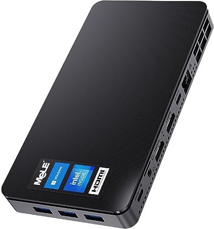 Mele Mini PC Overclock3C N5095 16GB RAM 512GB Micro PC Windows 11 Pro Mini Computer per Ufficio Educazione Casa Pubblicità Dual 4K HDMI Funzione Completa USB-C WiFi 6 Gigabit Ethernet BT5.2 VESA