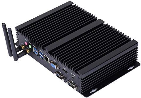 HUNSN Fanless Industrial Computer, IPC, Mini PC, Windows 11 or Linux Ubuntu, I7 1165G7 1185G7, IM03, VGA, HDMI, LAN, 2 x COM RS232, 3 x USB2.0, 4 x USB3.0, Support WOL, 64G RAM, 512G SSD, 2TB HDD