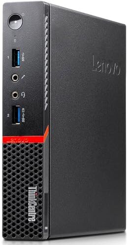 Lenovo ThinkCentre M600 Tiny PC Desktop Mini Computer (Ricondizionato) Processore Intel Celeron N3000, Memoria Ram 8GB DDR3, Disco SSD 240GB M.2 NVMe, Windows 10 Pro, Wi-Fi