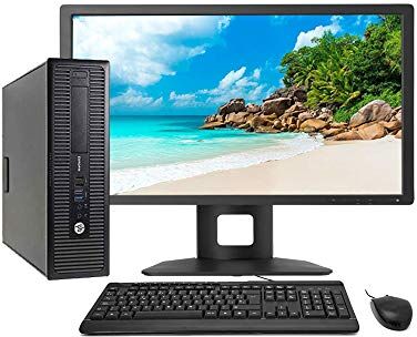 HP EliteDesk 800 G1 PC desktop + monitor 23'' (Intel Core i5-4570, 3.2 GHz, 16 GB di RAM, SSD 240 GB + 500 GB HDD, senza lettore, Wi-Fi PCI, Windows 10 Pro 64 bit) (Ricondizionato)