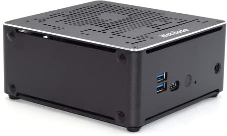 Weikibaba Mini PC Windows 11 Core i7 9850H, Mini Computer 8GB DDR4 RAM 128GB SSD Micro PC Dual LAN DP,Type C USB 3.1 HDMI 2.0, 4K Uscita WI-FI 6