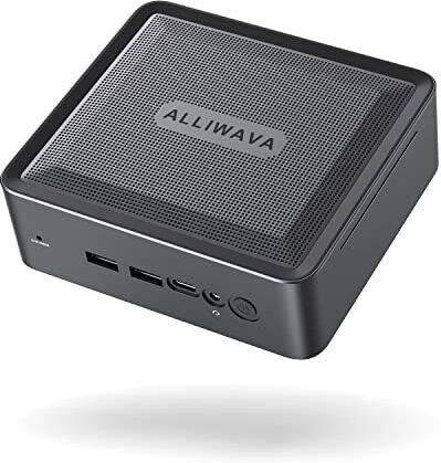 ALLIWAVA Mini PC AMD Ryzen 5 5600H(6C/12T, fino a 4,2 GHz), H56 Mini Desktop 16 GB DDR4-3200M RAM 512 GB SSD PCIe, Micro Tower PC 4K UHD triplo schermo, Dual HDMI, Type-C