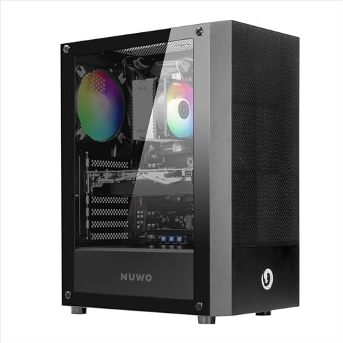 Nuwo Pc Gaming Fisso i7 Computer Desktop Intel Core Cpu fino a 4.0GHz Memoria Ram 16GB SSD Hard Disk 1TB Scheda Video AMD Radeon RX 580 8GB WiFi Wireless USB Tiger