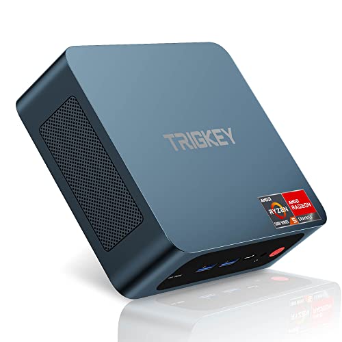 TRIGKEY Mini PC Ryzen 5 AMD R5 5560U 6C/12T 16G DDR4 500G M.2 NVME SSD S5 Mini Computer, Supporta HDMI+DP+Type-C 4K@60Hz UHD Graphics, Wi-FI 6, BT 5.2, USB 3.2