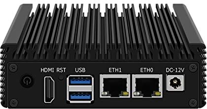 HUNSN Micro Firewall Appliance, Mini PC, pFsense, OPNsense, VPN, Router PC, Intel Celeron J4105, RJ12, AES-NI, 2 x Intel 2.5GbE I226-V LAN, RST, HDMI, 2 x USB3.0, 8G RAM, 512G SSD