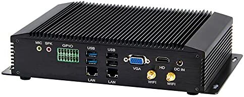 HUNSN Industrial PC, Fanless Mini Computer, IPC, Windows 11 or Linux Ubuntu, 4G, WOL, Watchdog Supported, I7 4500U 4510U 4578U, IM05, 2 x LAN, GPIO, 6 x COM RS232 422 485, 8G RAM, 512G SSD