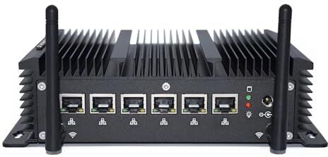 VENOEN Firewall PC, Mini PC Fanless 6 Lan Port, Core i5 8250U 8265U, Firewall Micro Appliance, i225-V Network, AES-NI,HD,RS232 COM,8GB RAM/256GB SSD