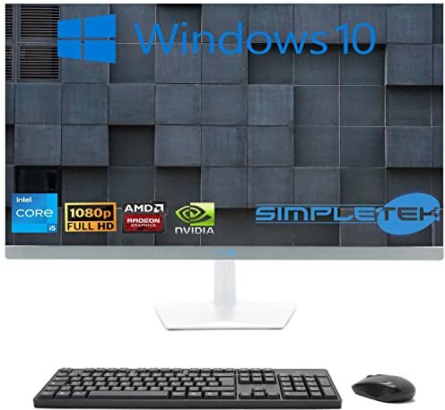 SIMPLETEK All in One PC 27" Display Windows 10   Core i5 12°Gen   Scheda Video GTX1650 4GB   64GB RAM DDR4 SSD 4TB   Lavoro, Gaming