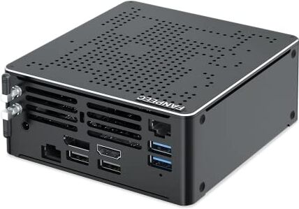 FANPEEC Mini PC i7 10750H Gaming Computer Desktop Windows 11 Pro Gaming PC Fisso 16GB RAM 512GB SSD 1TB HDD, Rendering PC Desktop HD+DP 4K HD 2×Gigabit Ethernet WiFi Dual Band BT 4.2