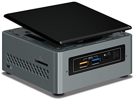 Intel NUC6CAYH Barebone PC / workstation, BGA 1296,  Celeron J3455 1.50 GHz, 14 nm, Colore: Nero/Grigio