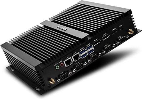 WEIDIAN Industrial Mini Computer, Core i7-8550U, Fanless Computer Windows 11, Mini PC 16GB RAM 256GB SSD 1TB HDD, riple Display HDMI, DP, EDP, Dual RJ45 LAN, 4USB2.0, 4USB3.0, 6RS232 COM, LPT port, WiFi, BT