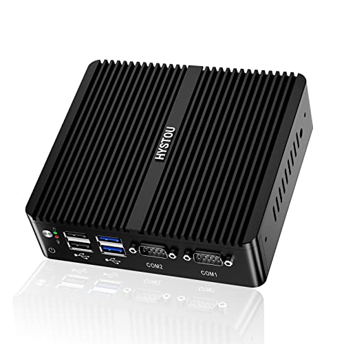 HYSTOU Mini PC Desktop Computer, Celeron J4125 Piccoli Computer Desktop Mini PC Industriale, 16GB DDR4 RAM 512GB SSD Mini PC Desktop, Doppio Display HD/VGA, TPM2.0, Doppia LAN, BT4.0, WIFI2.4G+5.0G