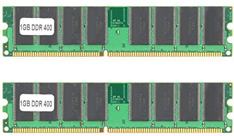 Annadue 2Pcs DDR 1GB 400MHZ PC-3200 184Pin Modulo di Memoria per AMD, Scheda di Memoria a 16 Grani a Doppia Faccia per Computer Desktop.