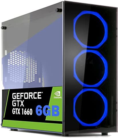 RG Digital Pc Desktop Gaming Myka Glass Cristal Zafir completo Intel i5 4.4Ghz,Nvidia GeForce Gtx 1660 6gb Ddr5,Ram 16gb Ddr4,Ssd M.2 756gb Wifi Windows 11 Pro