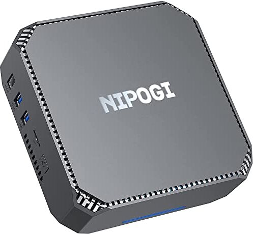 NiPoGi Mini PC Windows 10 Pro, Celeron J3455 Portable Business Office Desktop PC,6GB RAM 128GB ROM PC Rechner,Unterstützt 4K Dual HDMI,Gigabit Ethernet,Dual WiFi,BT4.2, Wake On LAN Micro PC