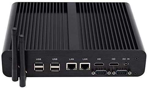 WEIDIAN PC desktop industriale Mini PC Core i7 5500U, HD Scheda Grafica, 16GB RAM 512GB SSD 2TB HDD Mini PC da gioco PC, 2 * RS232 COM, 1000M LAN/WIFI/BT 4.0 / Doppia uscite HDMI, Windows 10 Pro