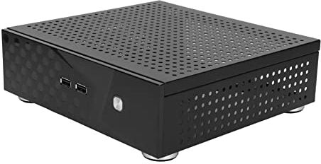 Dilwe Custodia Mini-ITX, Custodia per Computer Desktop Buona Dissipazione del Calore Custodia Mini HTPC Nera Compatta Squisita per Computer Home Video, Computer per Hotel, Ecc.