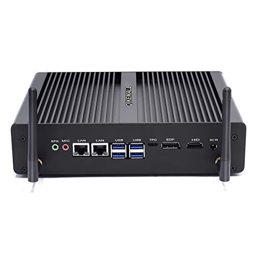 qikemall Mini PC Desktop Computer Intel Intel Core i5 8265U,Mini PC 2 Netwrok Ports 32GB RAM 512G SSD 2TB HDD, EDP/HDMI/Type-C, 4 USB 3.0, 4 USB 2.0, WiFi BT4.2