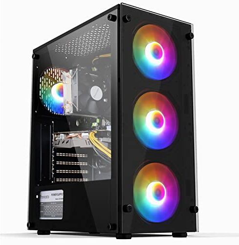 Provonto 12 Core Lite PC Gaming [Intel Xeon E5-2650 v4, AMD Radeon RX 580 8GB, 16 GB di RAM, 512 GB SSD] Windows Computer Desktop Gamer Fisso Assemblato Completo Economico