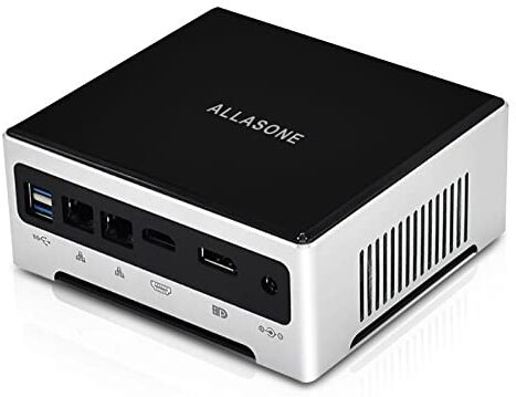 ALLASONE Mini Computer with Windows 11, Core i5-1135G7 Mini PC Dual LAN 8GB DDR4 RAM 128GB M.2 NVME SSD,Micro PC USB3.0 HDMI DP, Dual Band WIFI BT 4.2