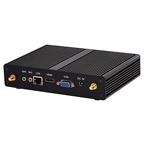 HUNSN Fanless Mini PC, Desktop Computer, HTPC, Kodi Box, Intel Pentium 3825U 3695U, Windows 11 or Linux Ubuntu, BM05, VGA, HDMI, LAN, 4 x USB3.0, 2 x USB2.0, 8G RAM, 256G SSD, 1TB HDD