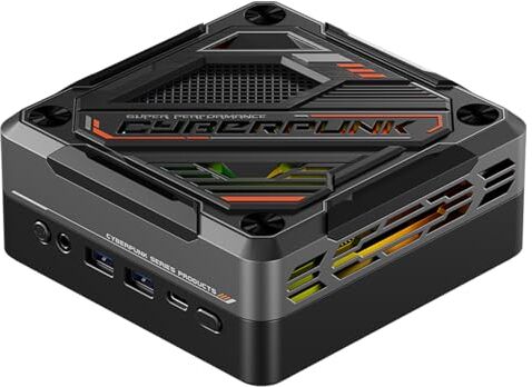 Tuofudun Mini Gaming PC, AMD Ryzen 7 7840HS (Up to 5.10GHz), 64GB DDR5, 2TB PCIE4.0 SSD, USB4.0/HDMI/DP 4K Display, WiFi6/BT5.2/2.5G Ethernet, High Performance Mini Desktop Computer Windows 11 Pro, Black