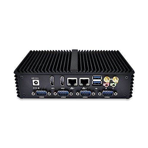 Kettop Fanless pc Dual Lan 6 COM Dual Core Diy computer Mi3215C6 Celeron Processor 3215U 2M Cache, 1.70 GHz, Broadwell 8G ram 16G SSD 300M WIFI DC 12V Industrial Computer,2 HDMI,6 COM,2 LAN,4 USB 3.0,2 USB 2.0,Support windows /Linux OS