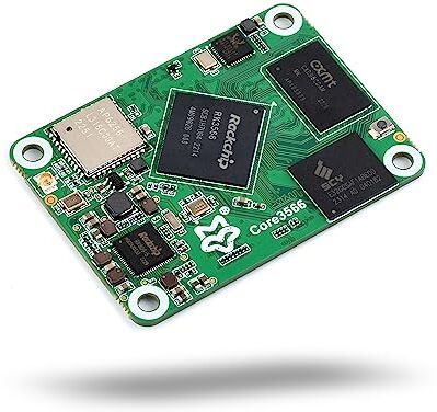 LUCKFOX Core3566104032 Module, Features Rockchip RK3566 Quad Core Processor, with 4GB LPDDR4 SDRAM memory, 32GB eMMC, Dual Band(2.4GHz/5.0GHz) WiFi, BT5.0, Compatible with Raspberry Pi CM4 Baseboard