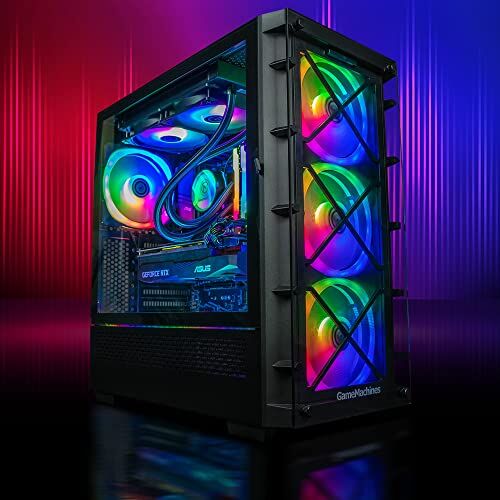 GameMachines Storm – Gaming PC – Intel Core i7 12700F – NVIDIA GeForce RTX 4060 Ti – Raffreddamento ad acqua – 2000 GB M.2 SSD – 32 GB RGB DDR4 – WLAN – Windows 11 Pro