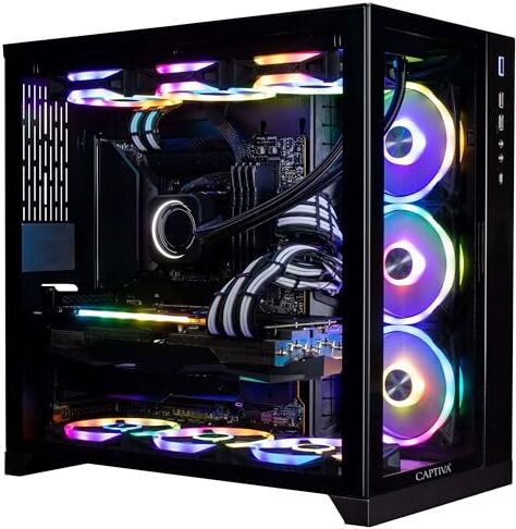 Captiva PC Highend Gaming I74-978 I Intel Core i7 13700KF I scheda madre Z690 I 32GB DDR4 RAM I RTX 4070 Ti 12GB I 2TB M.2 SSD I nessun sistema operativo I raffreddamento ad acqua personale computer