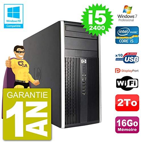 HP PC 6300 MT Intel Core i5-2400 RAM 16Go Disco 2To Masterizzatore Dvd WiFi W7 (Riconfezionato)