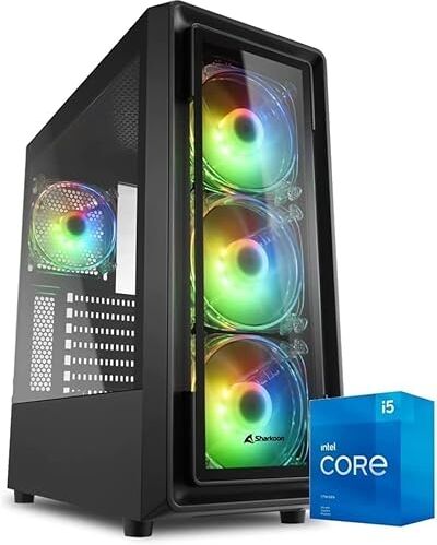 EMCA4 Computer Gaming PC Assemblato Fisso Intel i5 12400f Nvidia RTX 4060 M.2 1TB nvme Ram 32GB DDR4 3200Mhz B760 ARGB Windows 11