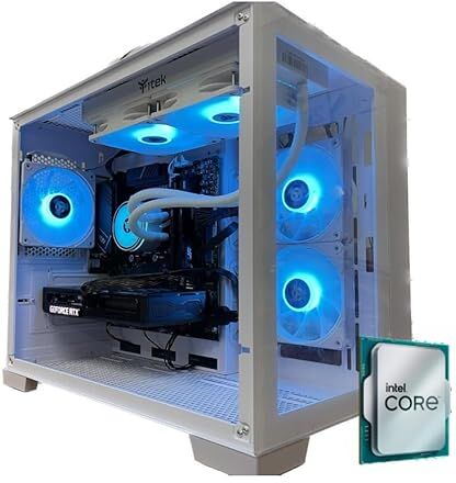 EMCA4 Computer Gaming PC Intel i5 13500 RTX 4070 TI 12GB M.2 1TB nvme GEN4 Ram 32GB DDR5 6000mhz B760 ARGB Windows 11 Dissipatore a Liquido 240mm WHITE/Bianco