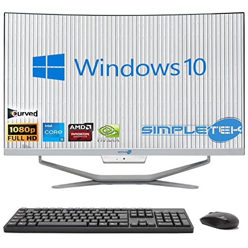 SIMPLETEK PC All in One Display 24" Curvo Core i5 Scheda Video GTX1660 6GB Windows 10   64GB RAM SSD 4TB   Lavoro, Gaming