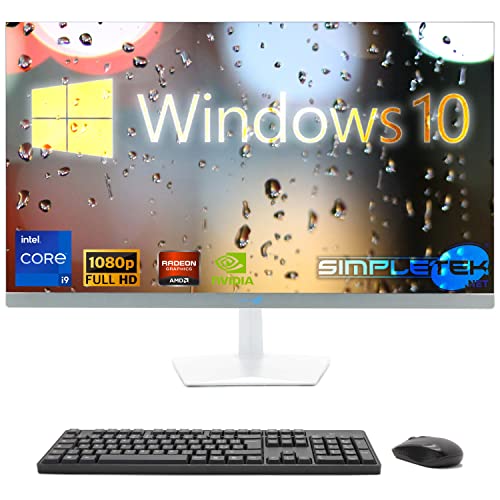 SIMPLETEK PC All in One 24" Core i9 10 Gen Scheda Video Dedicata GTX1650 4GB   Windows 10   64GB RAM SSD 4TB   Perfetto per Lavoro, Intrattenimento, Gaming