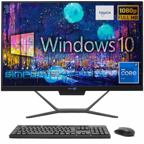 SIMPLETEK PC All In One Touch   Intel Core i7 6° Generazione   Windows 10 Pro   64GB RAM SSD 4TB   Webcam 2K Integrata   Schermo Touchscreen   BT 5.2