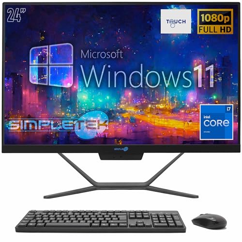 SIMPLETEK PC All In One Touch   Intel Core i7 6° Generazione   Windows 11 Pro   64GB RAM SSD 4TB   Webcam 2K Integrata   Schermo Touchscreen   BT 5.2