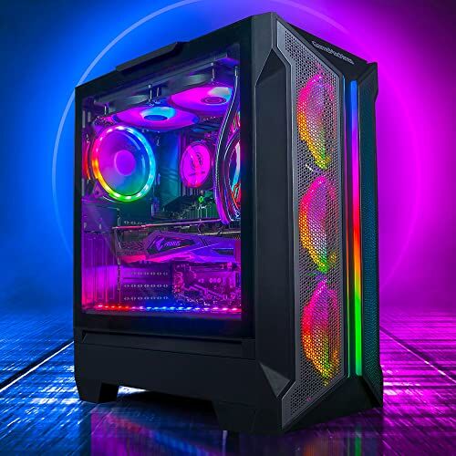 GameMachines Onyx PC da gaming RGB – raffreddamento ad acqua – Intel Core i7 12700F – Radeon RX 6750 XT – 1000GB M.2 SSD – 2TB HDD – 16GB RGB DDR4 – WLAN – Windows 11 Pro