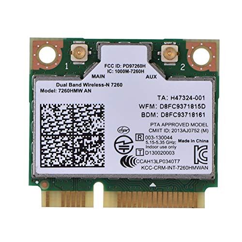 Bewinner Scheda di Rete Mini Pci-E 2.4G / 5G Bluetooth 4.0 Scheda Intel 7260An 7260Hmw Wireless con Scheda Ieee Basata su Scheda 802.11a / b/g/n Scheda Wireless Dual Band per Pc Desktop