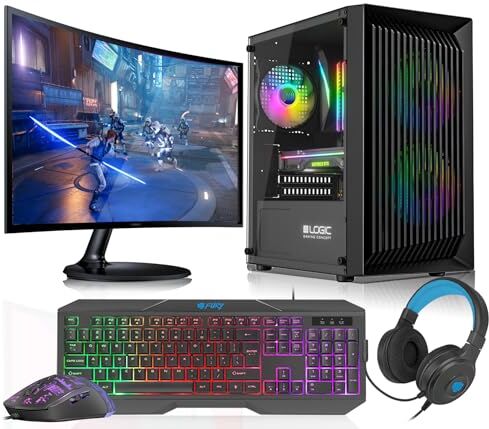 VIST Kit Gaming Ryzen 5 RAM 32GB RTX 3050 SSD 1TB M.2 LCD 24 Windows 11 Pro