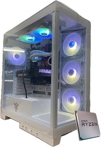 EMCA4 Computer Gaming PC AMD Ryzen 7 7700X Nvidia RTX 4070 SUPER 12GB M.2 1TB nvme Gen4 Ram 32GB DDR5 6000mhz EXPO Dissipatore a Liquido 240 White ARGB Windows 11