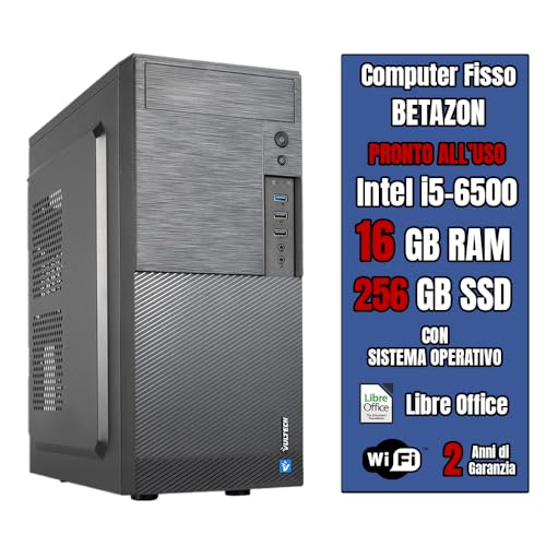 Betazon Computer NUOVO HD Intel® i5 • 16 GB DDR4-SDRAM • 256 GB SSD storage • Sistema Operativo