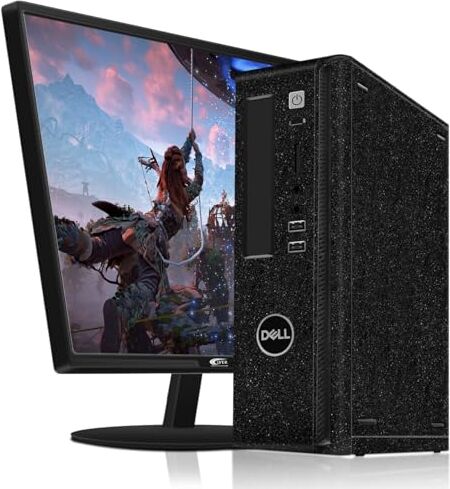 Dell Computer desktop Treasure Box Nero, Intel Quad Core I7 fino a 3.8GHz, GeForce GTX 750 Ti 4GB, 16GB, 512GB SSD, 600M WiFi, Nuovo 24" 1080 FHD HDMI LED, W10P64 (rinnovato)