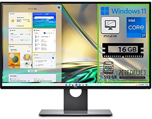 Generico PC All In One fisso Dell OptiPlex 3040 Intel Core I7 6700 16Gb SSD 512Gb Windows 11 Pro + Monitor Dell 27″ FHD (Ricondizionato)