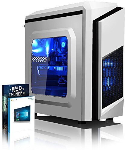 Vibox Cetus 54 Gaming PC con Gioco Warthunder, 4GHz Intel i7 Quad Core Processore, Nvidia GeForce GTX 980 Ti Scheda Grafica, 3TB Hard-Disk, 240GB SSD, 32GB RAM, Tactician Neon Blu