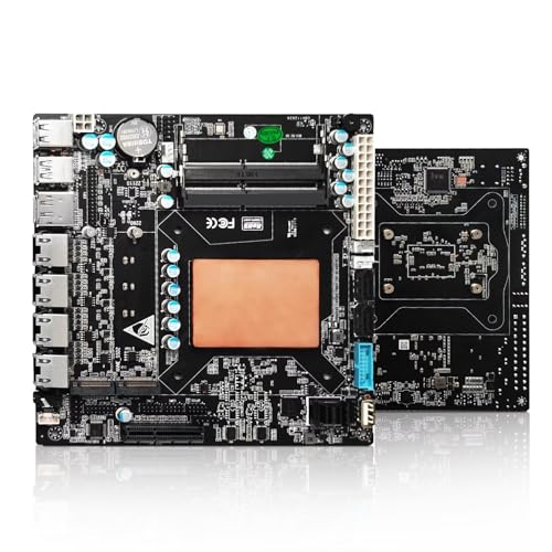 ROUAFWIT NAS Motherboard Core i5 1135G7, 6 x SATA3.0, 2 x M.2 NVMe, 2 x DDR4, 17x17 Mini-TX NAS Board, PCI-Ex4 slot, 4 x I226v 2.5 GbE, Micro Appliance NAS Board, 8GB RAM 128GB SSD