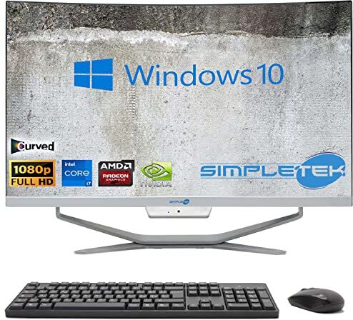 SIMPLETEK PC All in One Display 24" Curvo Core i7 Scheda Video GTX1660 6GB Windows 10   64GB RAM SSD 4TB   Lavoro, Gaming